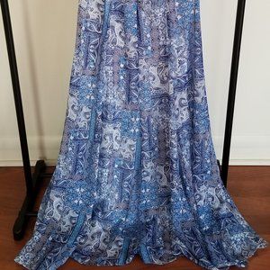 Blue Paisley Maxi Dress